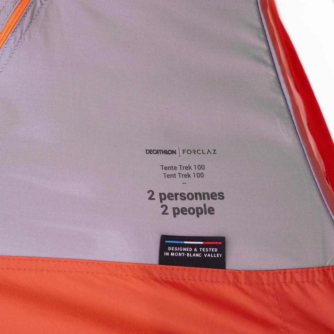 Freestanding 3-Season 2-Person Dome Tent, Orange, Dark Sepia, No Color, large image number 11