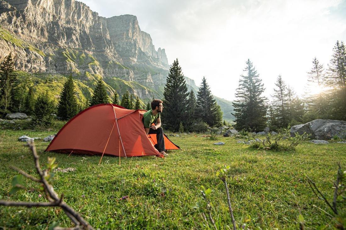 Freestanding 3-Season 2-Person Dome Tent, Orange, Dark Sepia, No Color, large image number 13