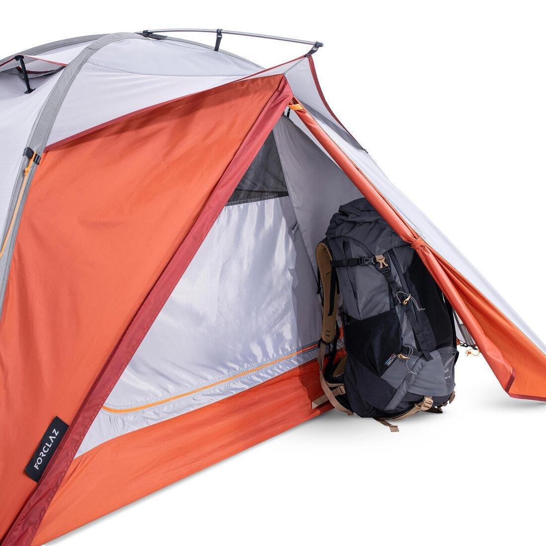 FORCLAZ - Trekking Dome Tent - 2 Person Mt500, Orange