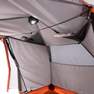 FORCLAZ - Self-Standing 3-Season 2-Person Dome Tent, Grey Orange