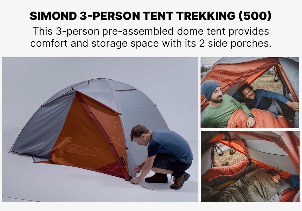 DEFAULT Dome Trekking Tent - 3 person - MT500, No Color, large image number 18