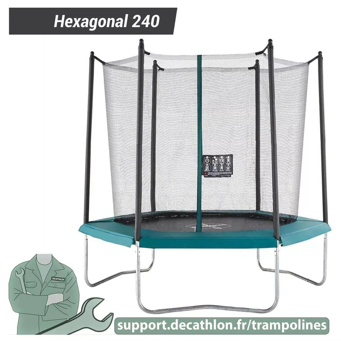 Trampoline Hexagonal 240 - Net, No Color, large image number 1