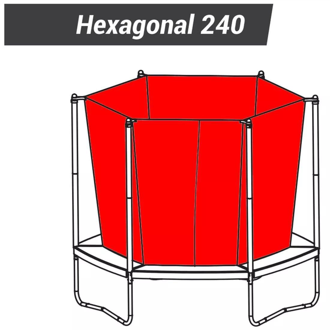 Trampoline Hexagonal 240 - Net, No Color, medium