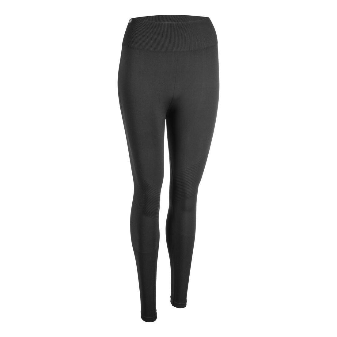 Women Seamless Long Yoga Leggings, Black, No Color, large image number 5