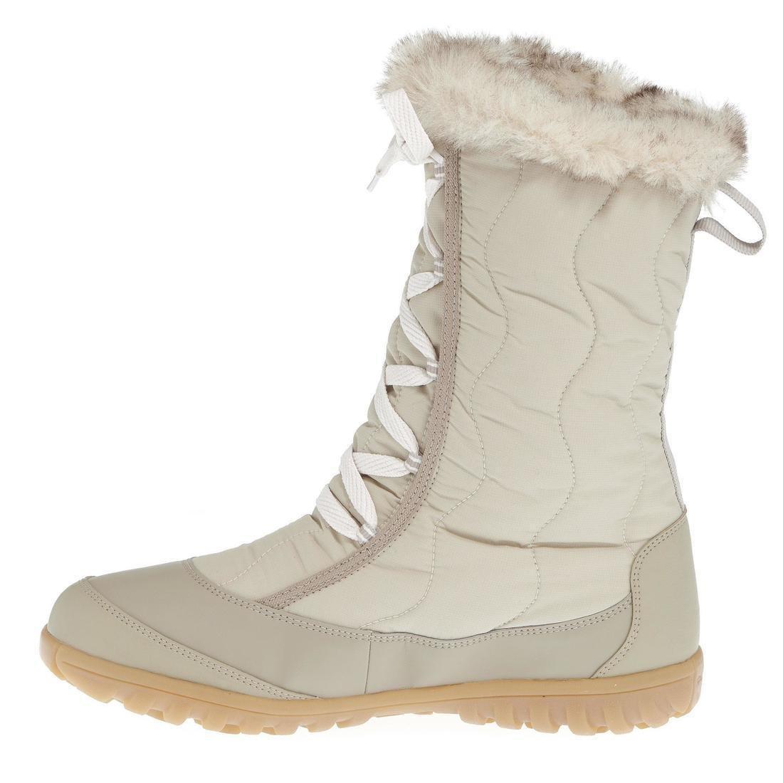 Women Warm Waterproof Snow Lace-Up Boots - Sh500, Blue, , large image number 8