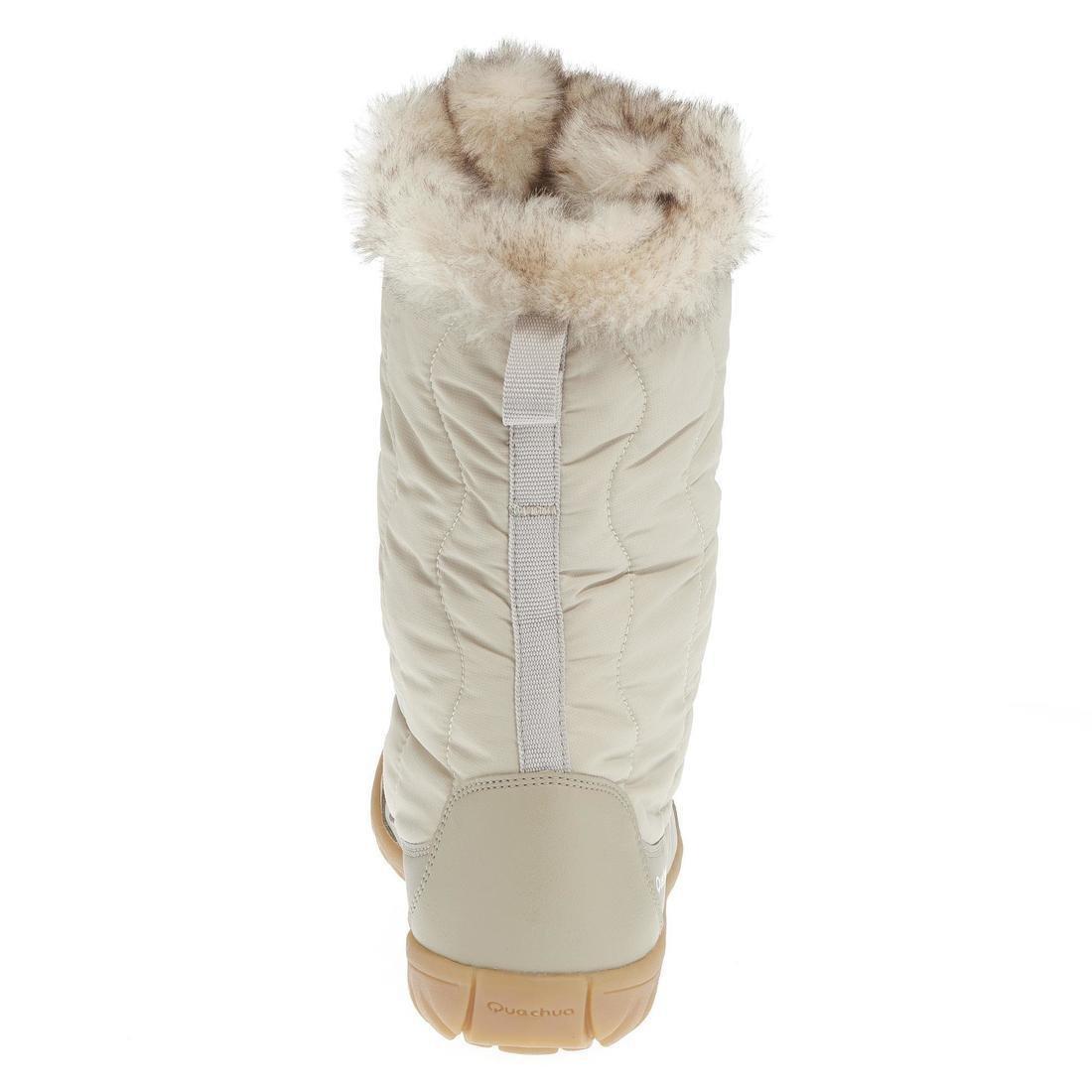 Women Warm Waterproof Snow Lace-Up Boots - Sh500, Blue, No Color, large image number 9