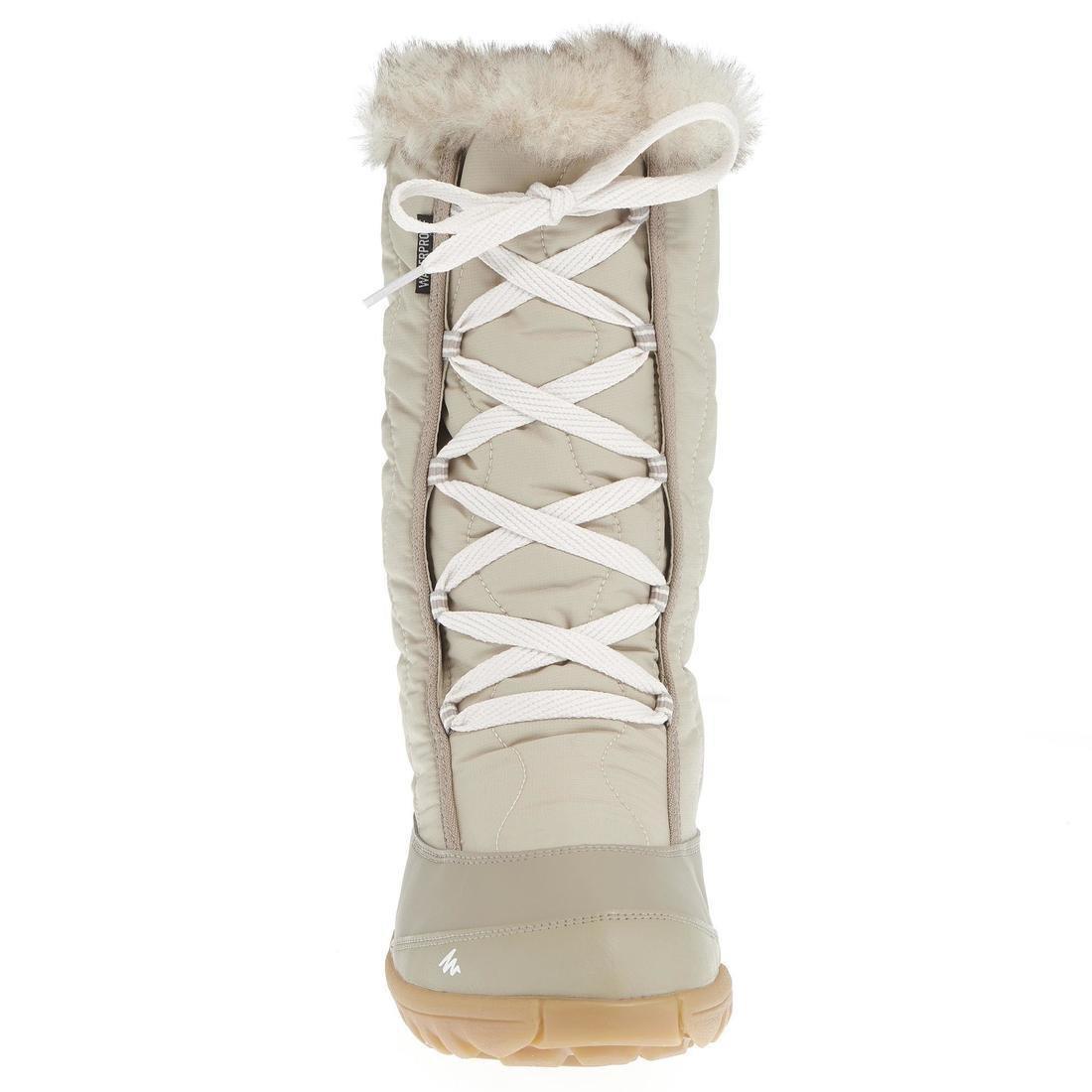 Women Warm Waterproof Snow Lace-Up Boots - Sh500, Blue, , large image number 10