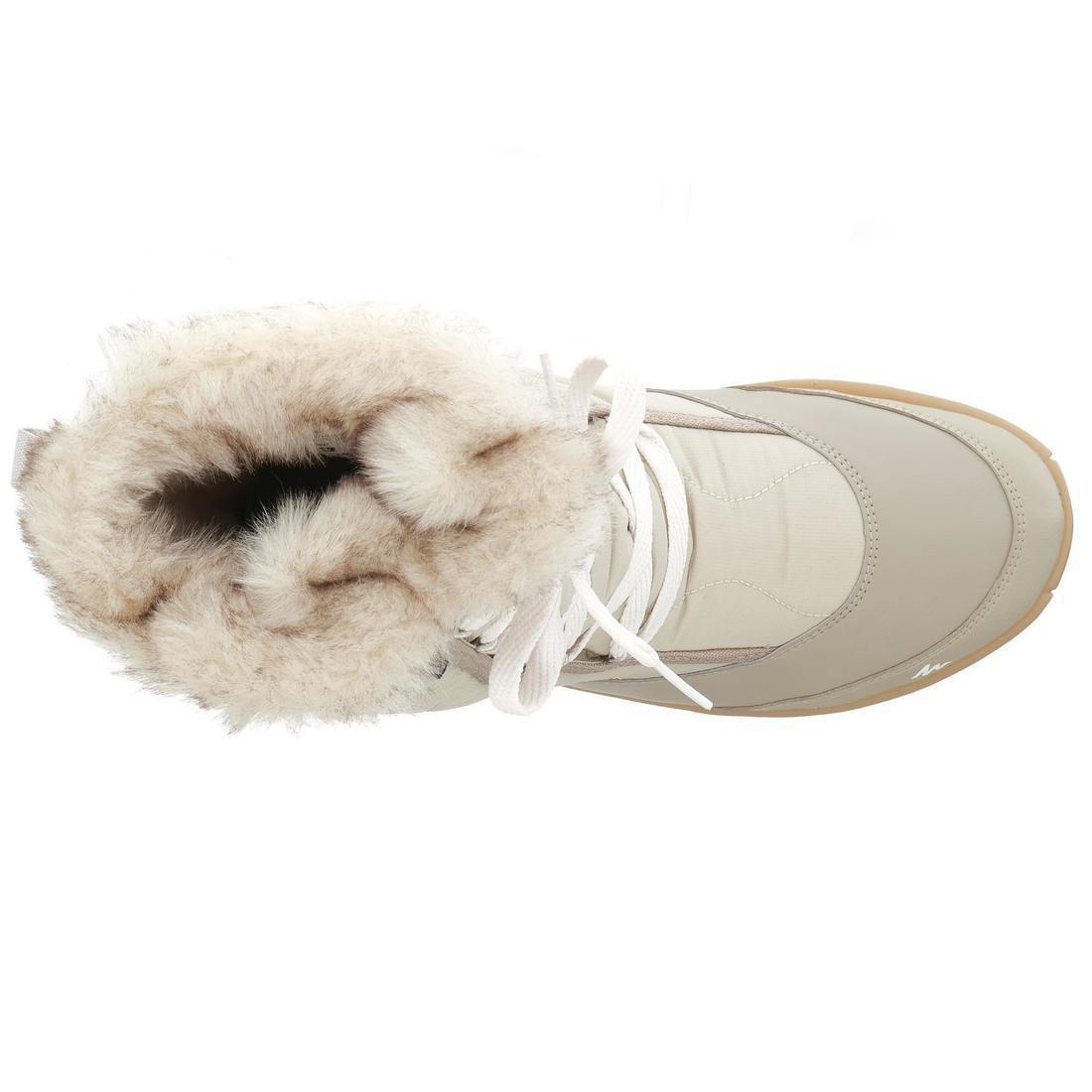 Women Warm Waterproof Snow Lace-Up Boots - Sh500, Blue, No Color, large image number 12