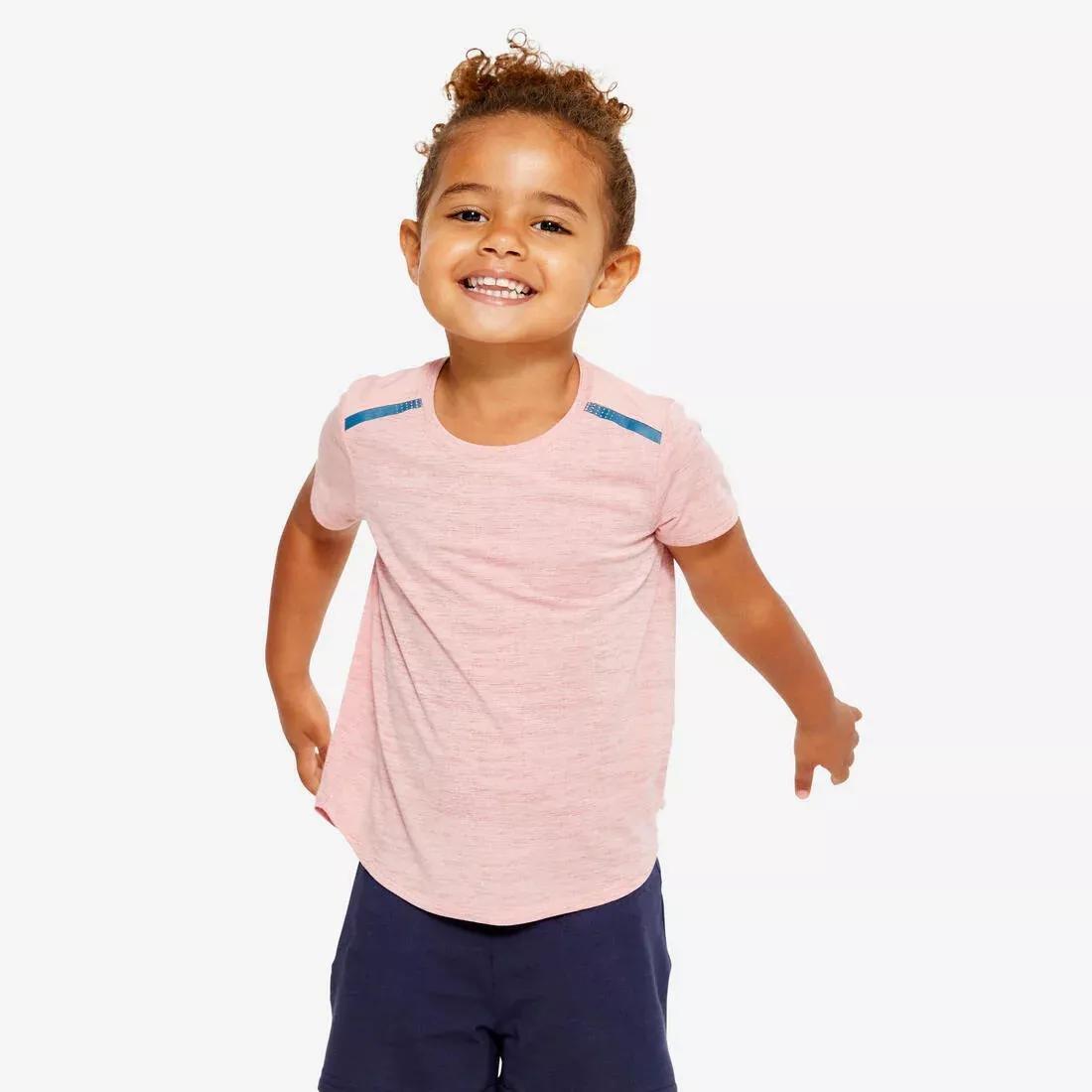 TEAL BLUE Kids' Baby Gym Lightweight Breathable T-Shirt, No Color, large image number 1