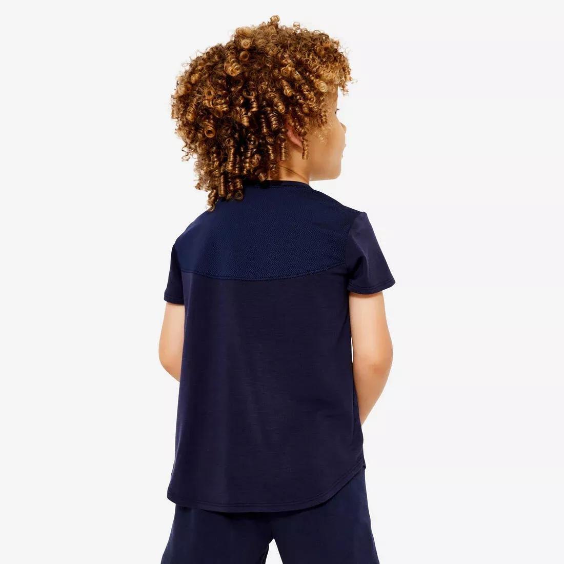 TEAL BLUE Kids' Baby Gym Lightweight Breathable T-Shirt, No Color, large image number 2
