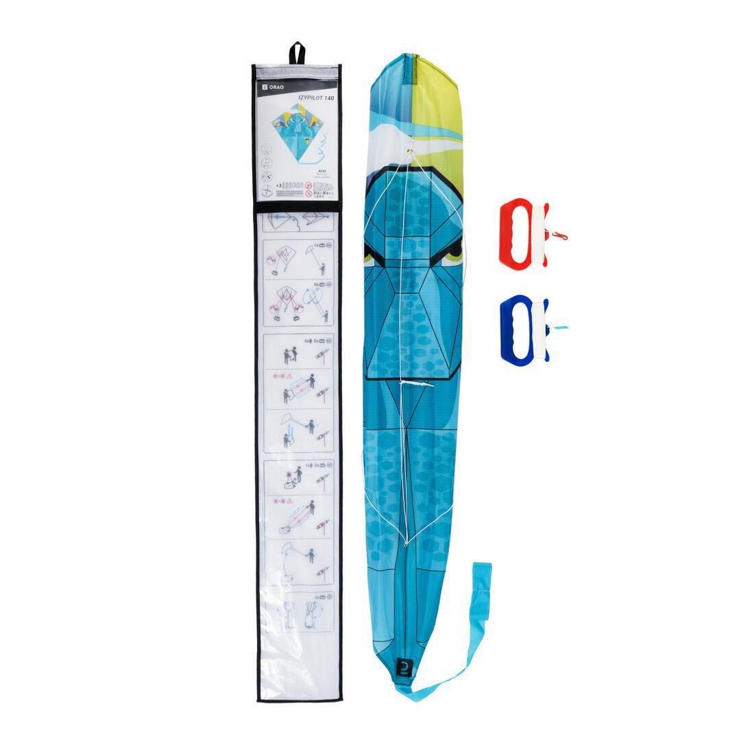 Modular 2-In-1 Kite (Stunt - Static) - Izypilot 140 Cat, Blue, No Color, large image number 11