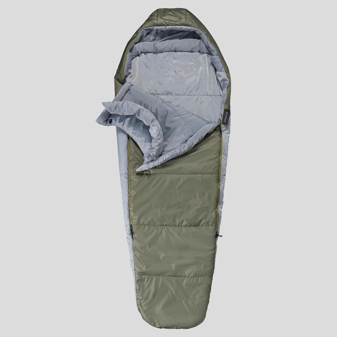 Trekking Mummy Sleeping Bag, Trek500 Wadding Twinnable, Green, , large image number 3