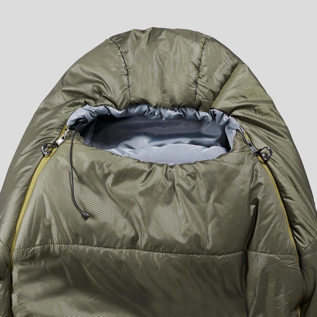 Trekking Mummy Sleeping Bag, Trek500 Wadding Twinnable, Green, , large image number 5