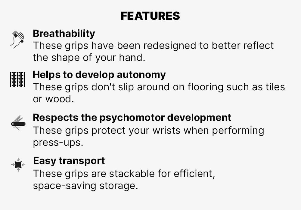 Push-Up Bar Grips, Blue, No Color, medium