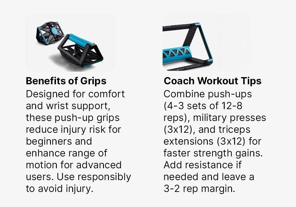 Push-Up Bar Grips, Blue, No Color, medium