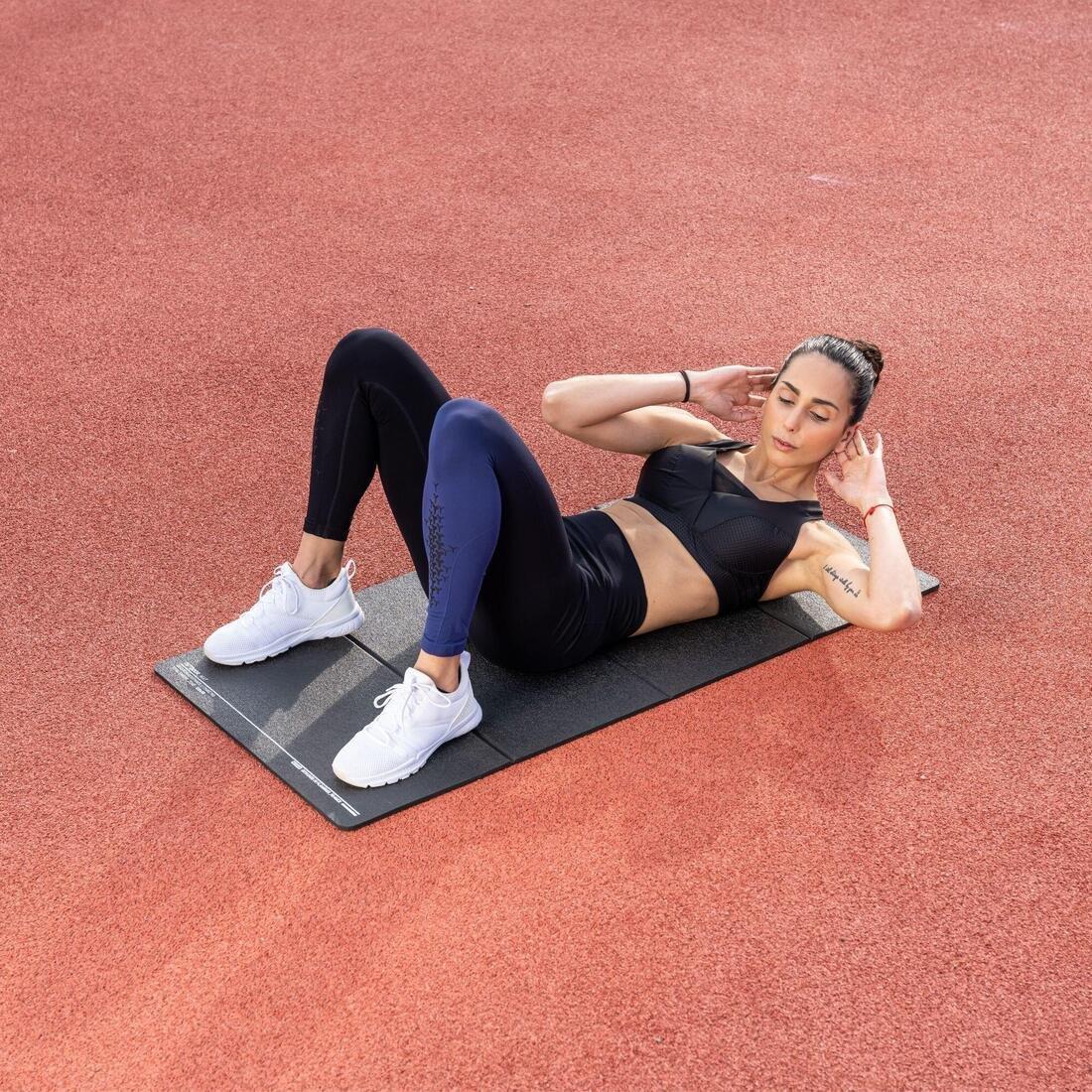 Folding Indoor and Outdoor Fitness Mat, No Color, large image number 6