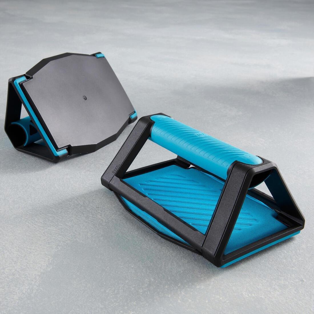 Strength Training 4-In-1 Push-Up Grips, Dark Petrol Blue, No Color, medium