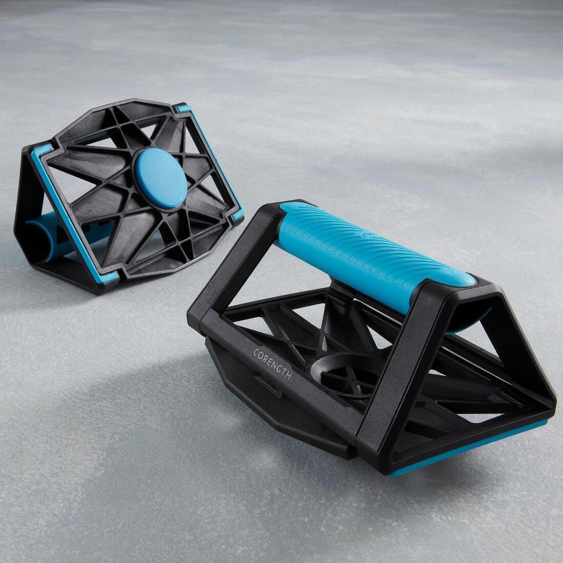 Strength Training 4-In-1 Push-Up Grips, Dark Petrol Blue, No Color, medium