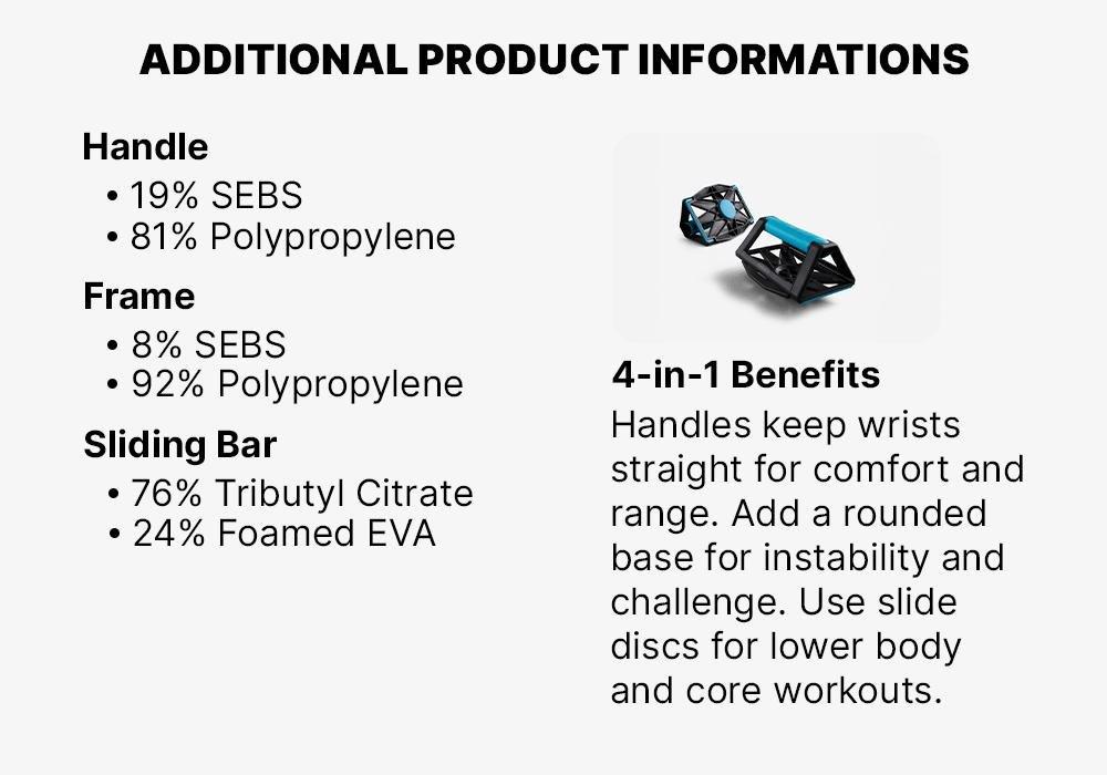 Strength Training 4-In-1 Push-Up Grips, Dark Petrol Blue, No Color, large image number 16