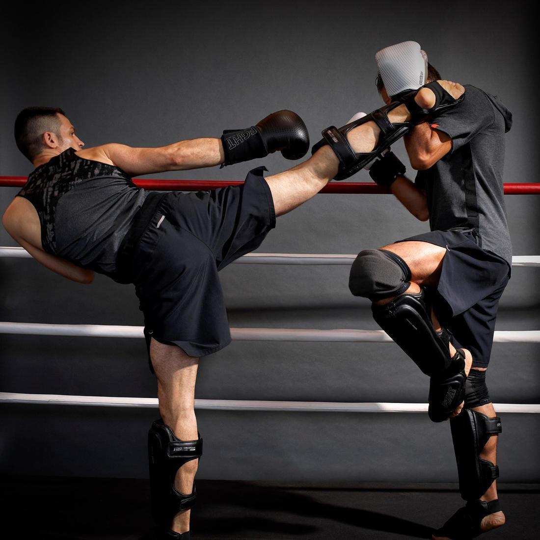 Adult Kickboxing Shin-Foot Guard 900, Black, , large image number 8