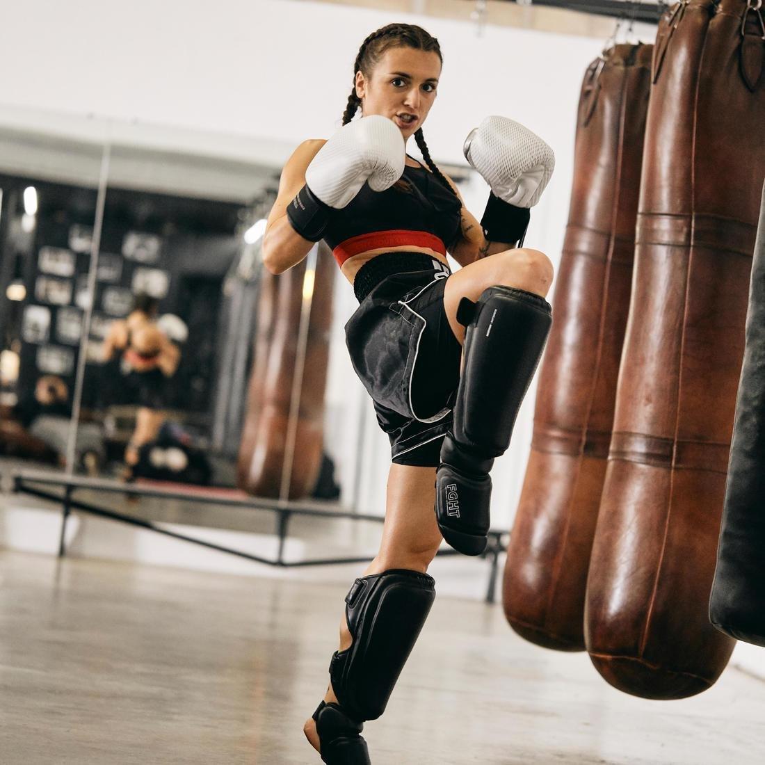 Adult Kickboxing Shin-Foot Guard 900, Black, , large image number 14
