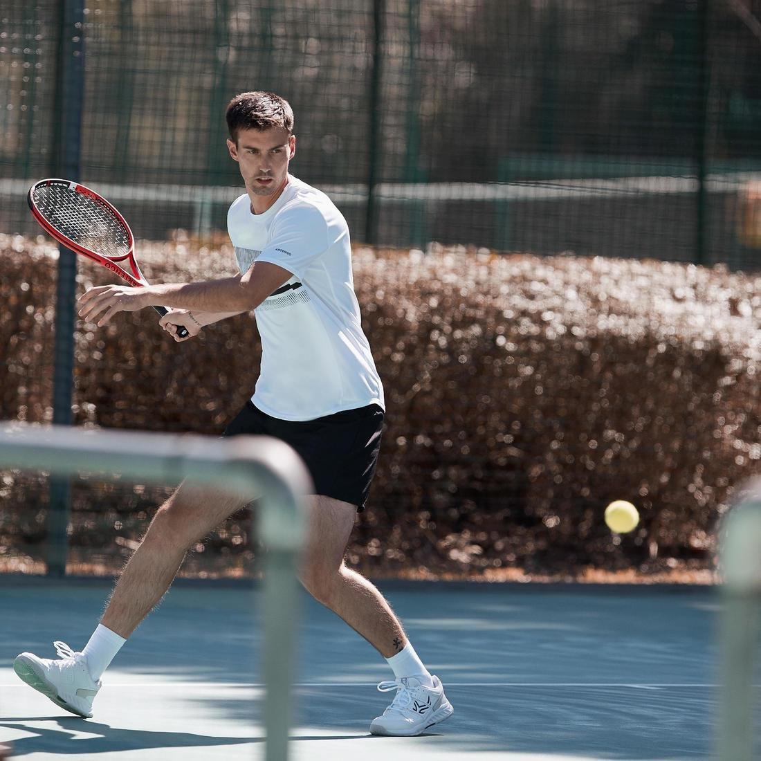 Men Tennis T-Shirt - Tts100, White, , large image number 6