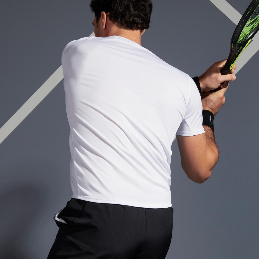 Men Tennis T-Shirt - Tts100, White, , large image number 9