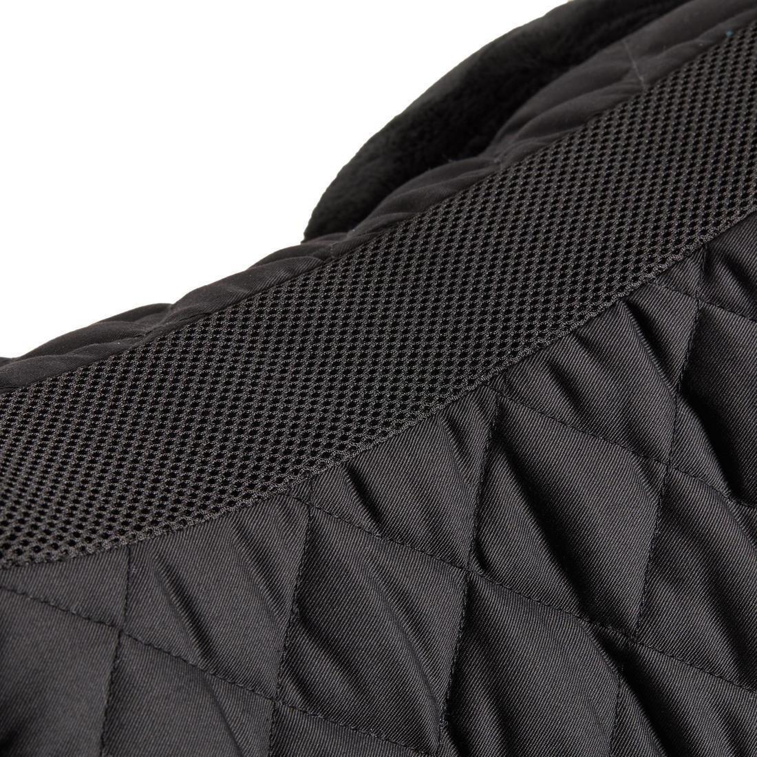 Synthetic Sheepskin Horse And Pony Saddle Pad 500, Black, No Color, large image number 4
