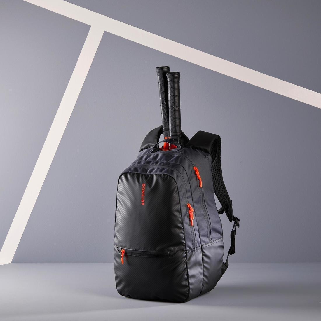 Tennis Backpack 500 BP - Black/Grey, No Color, large image number 2