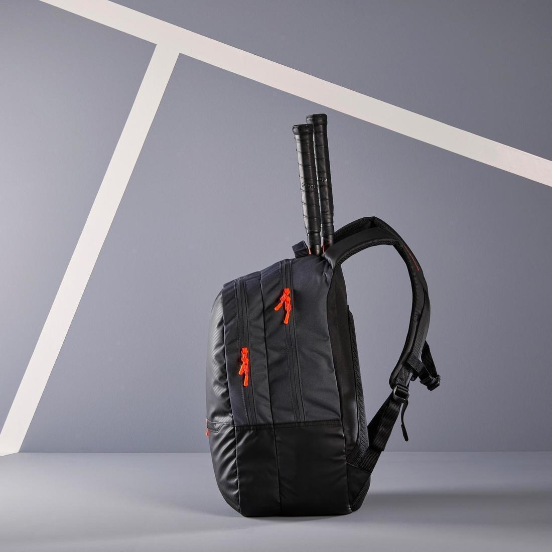 Tennis Backpack 500 BP - Black/Grey, No Color, large image number 4