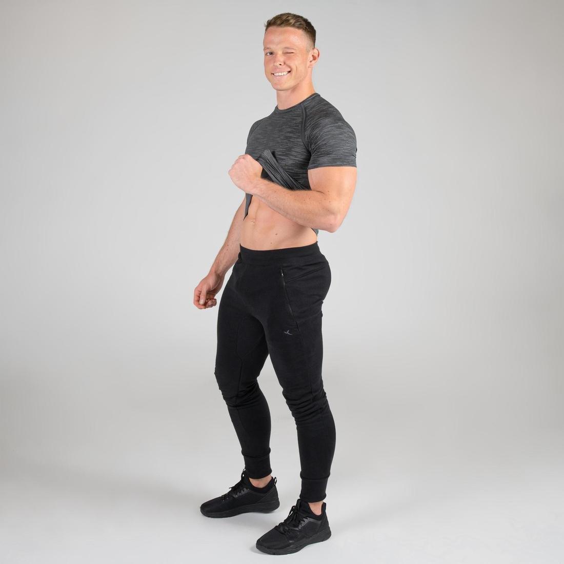 Weight Training Compression T-Shirt, Grey, , large image number 6