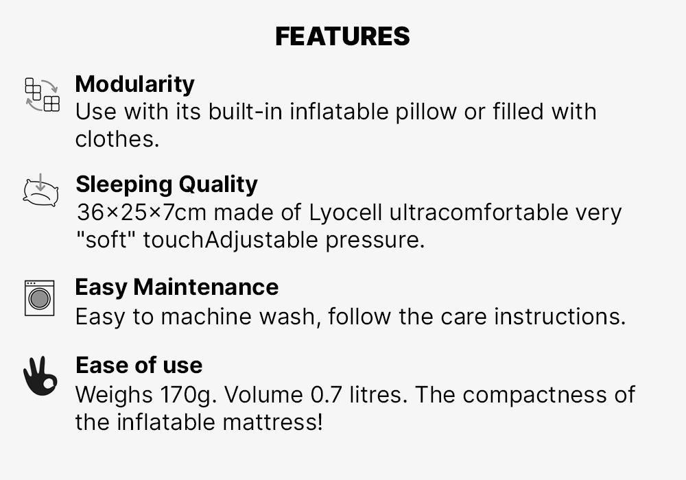 Inflatable Travel Pillow, Granite, No Color, large image number 6