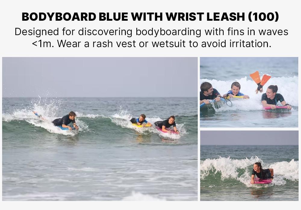 100 Bodyboard With Wrist Leash, Blue, , large image number 18