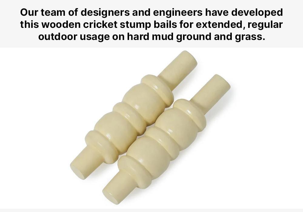 Cricket Stump Bails X 2, Yellow, No Color, medium