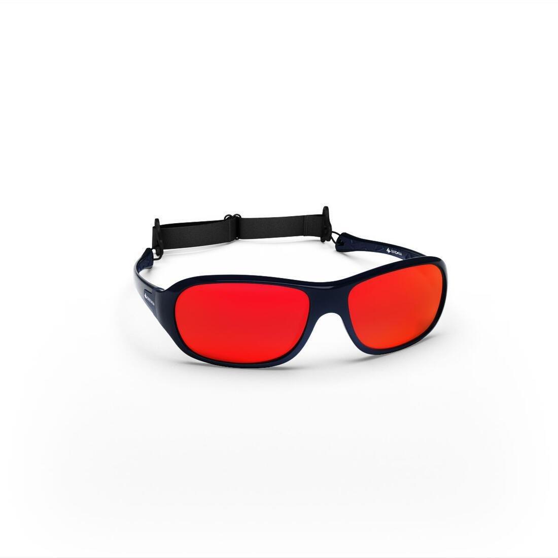 Kids Hiking Sunglasses Category 4 Mh T500, Navy Blue, No Color, large image number 7