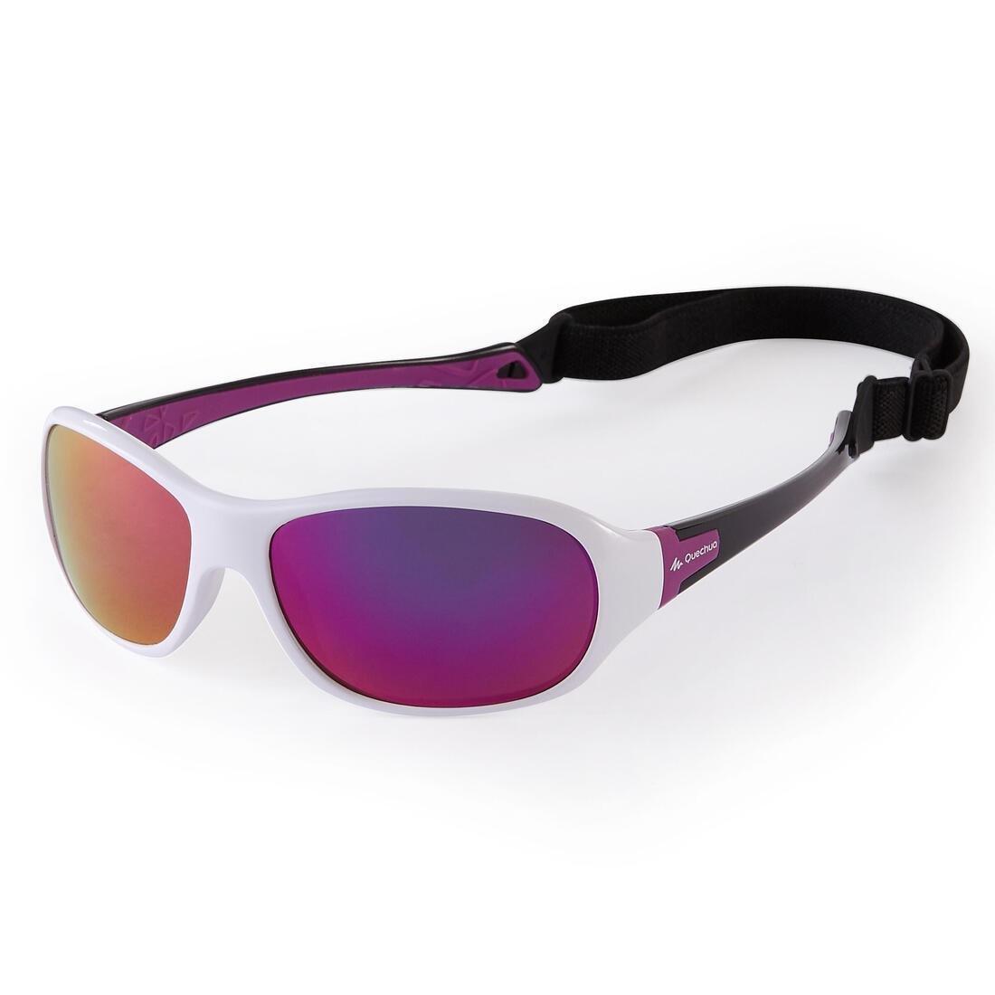 Kids Hiking Sunglasses Category 4 Mh T500, Navy Blue, No Color, large image number 8