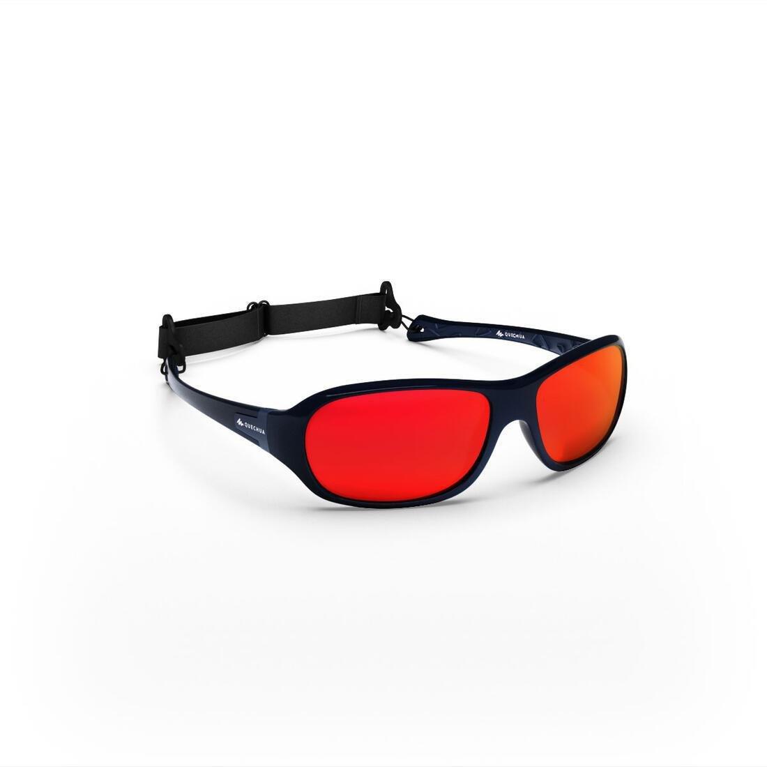 Kids Hiking Sunglasses Category 4 Mh T500, Navy Blue, No Color, large image number 9