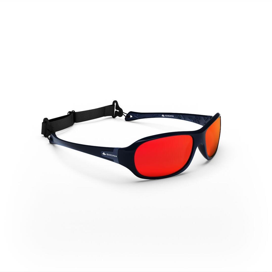 Kids Hiking Sunglasses Category 4 Mh T500, Navy Blue, No Color, large image number 11