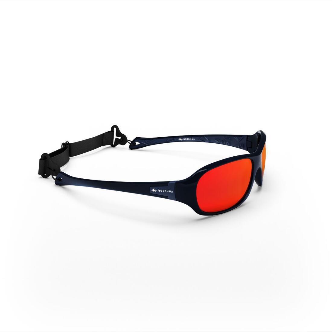 Kids Hiking Sunglasses Category 4 Mh T500, Navy Blue, No Color, large image number 13