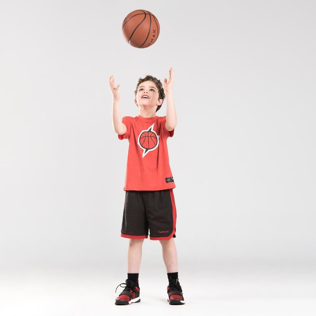 Sh500RBoys/Girls Intermediate Basketball Reversible Shorts, Scarlet Red, , large image number 6
