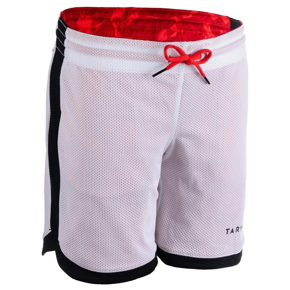 SH500 R Boys'/Girls' Intermediate Basketball Reversible Shorts, Scarlet Red, No Color, large image number 9
