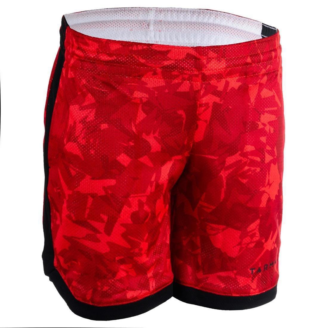 SH500 R Boys'/Girls' Intermediate Basketball Reversible Shorts, Scarlet Red, No Color, large image number 11