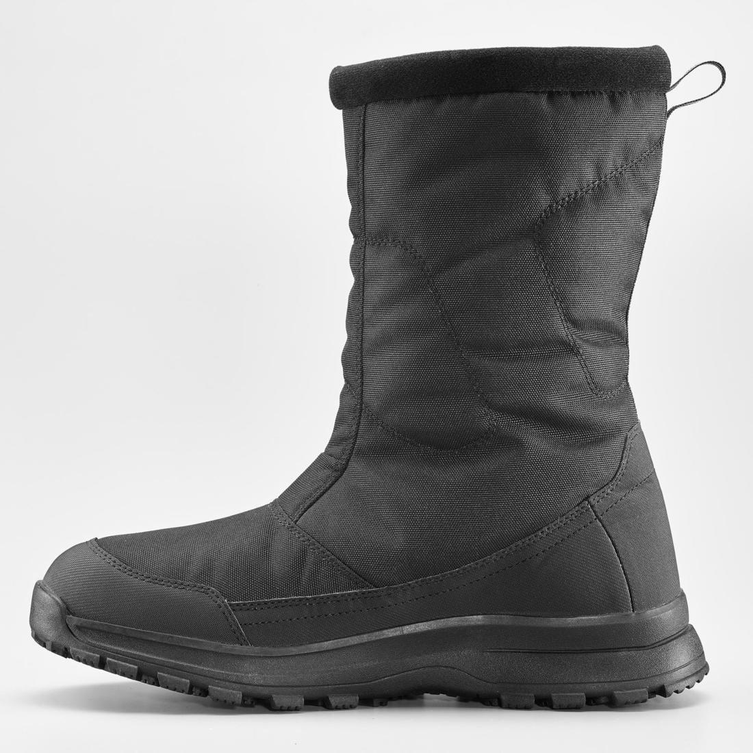 BLACK Men's warm waterproof snow hiking boots  - SH100 Zip, , large image number 2