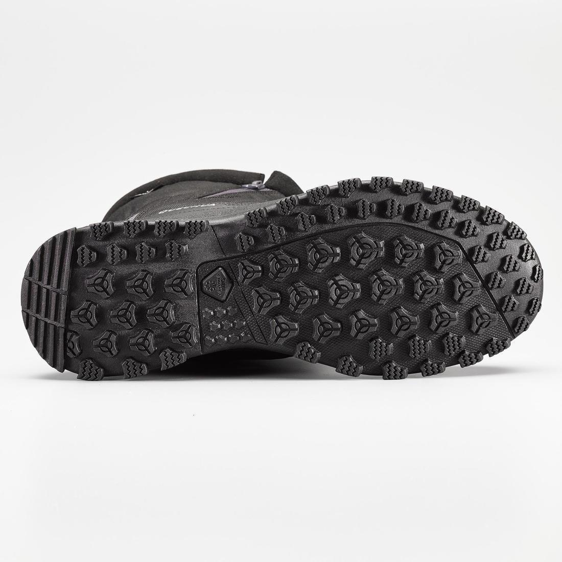 BLACK Men's warm waterproof snow hiking boots  - SH100 Zip, No Color, large image number 3