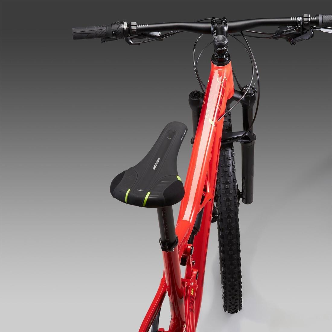 FLUO FLAME ORANGE 29 Inch MOUNTAIN BIKE FULL SUSPENSION ROCKRIDER XC 100 SRAM NX  - RED/YELLOW, , large image number 5
