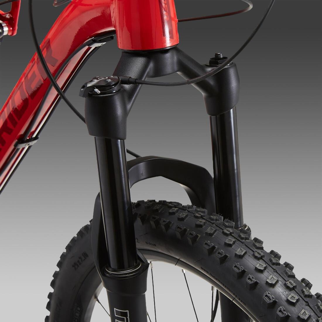 FLUO FLAME ORANGE 29 Inch MOUNTAIN BIKE FULL SUSPENSION ROCKRIDER XC 100 SRAM NX  - RED/YELLOW, , large image number 6
