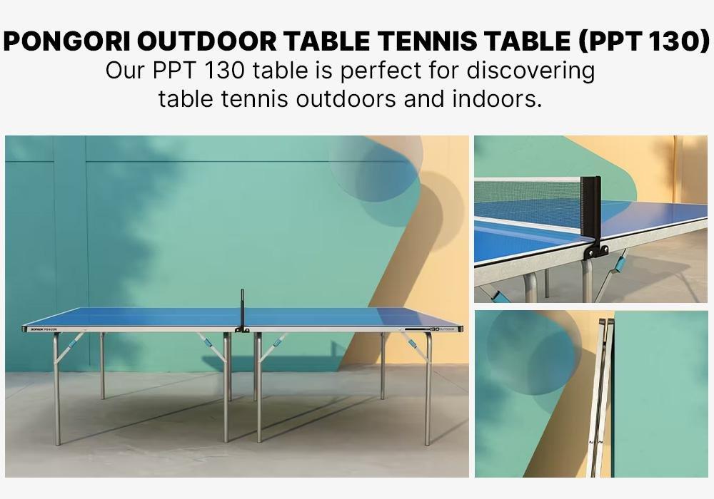 GREEN Outdoor Table Tennis Table PPT 130 - Blue, No Color, large image number 6