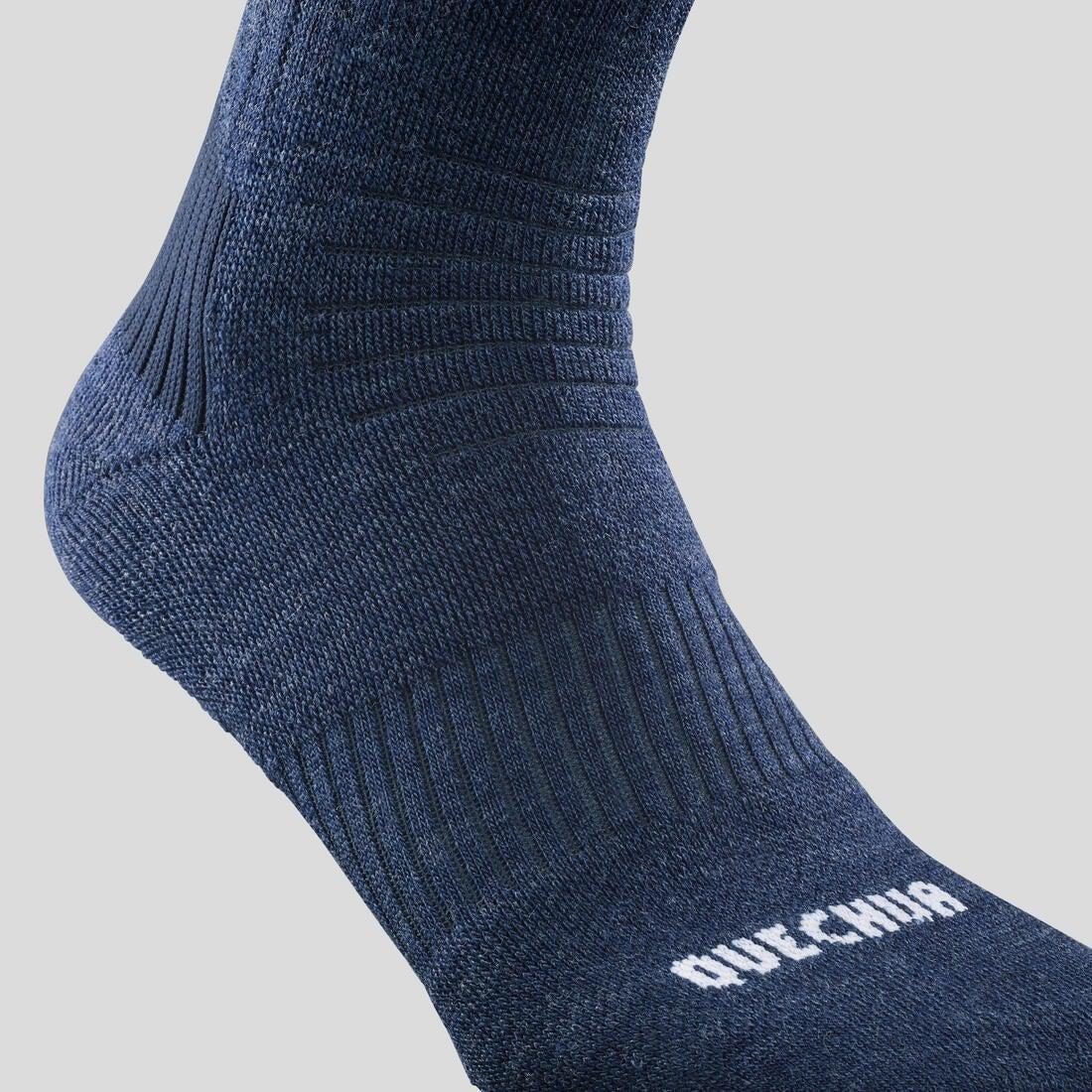 Unisex Warm Hiking Socks - Sh100 X-Warm Mid - 2 Pairs, Grey, 5401_000, large image number 8