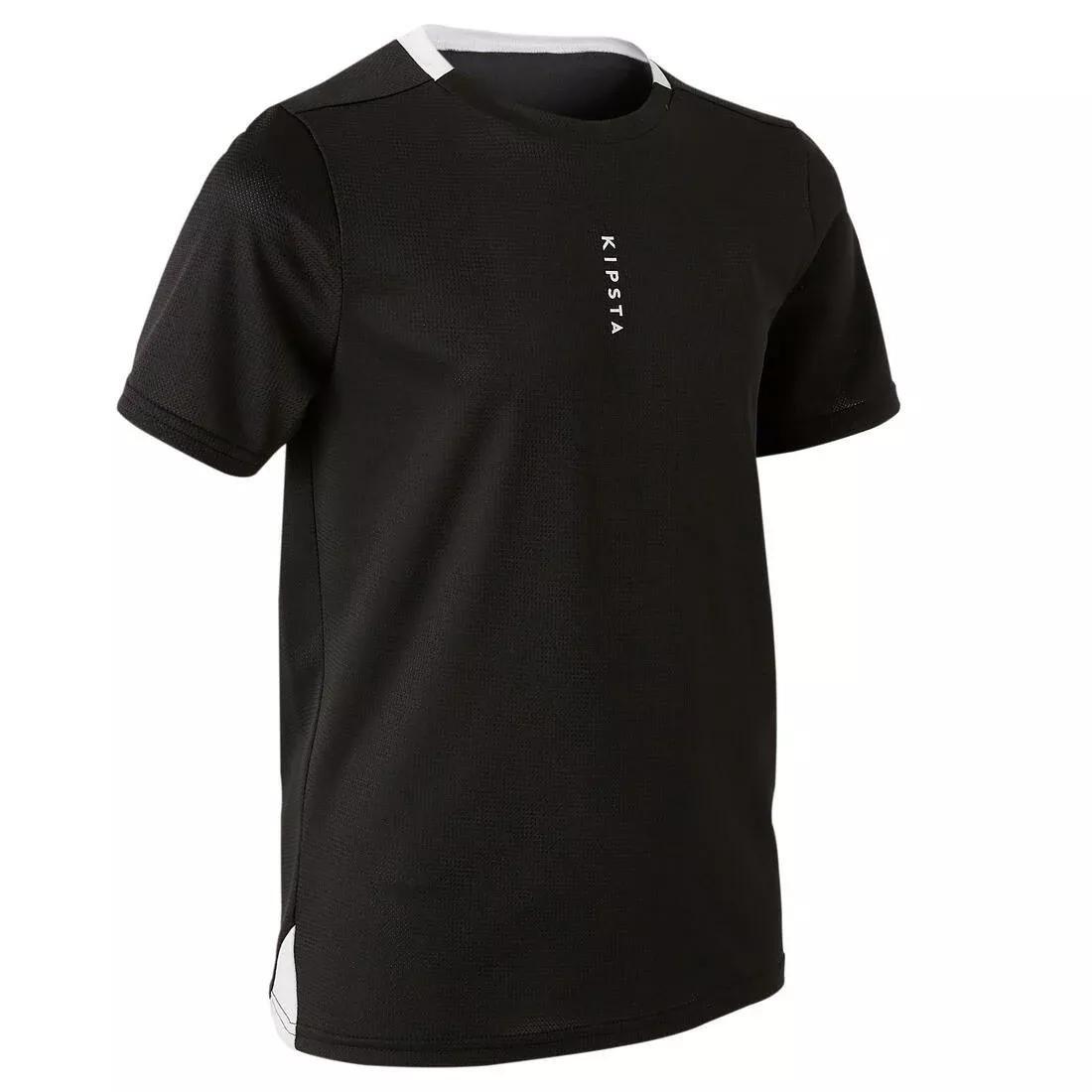 Kids' Football Jersey F100, Black, , large