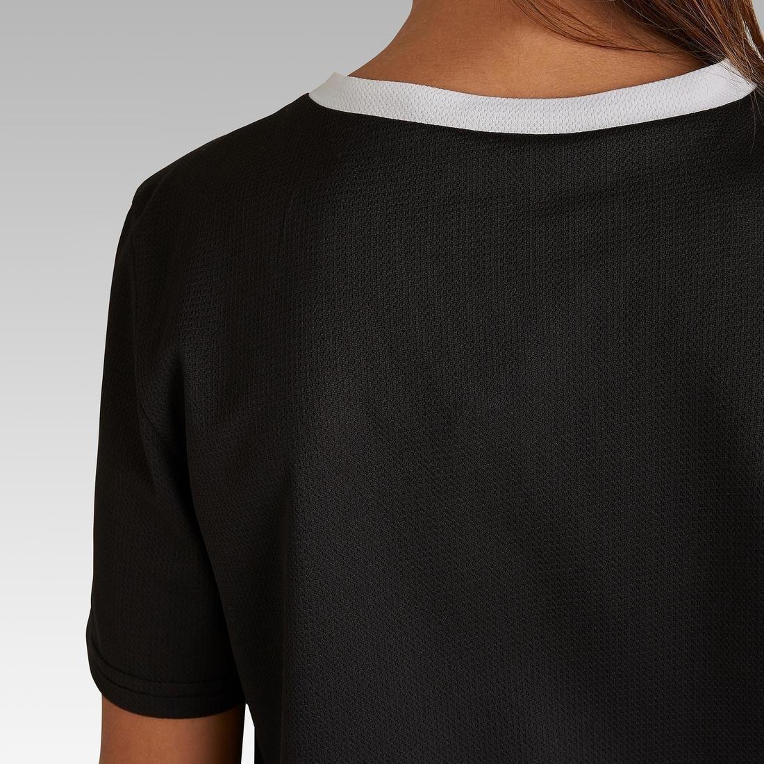 Kids' Football Jersey F100, Black, No Color, large image number 2